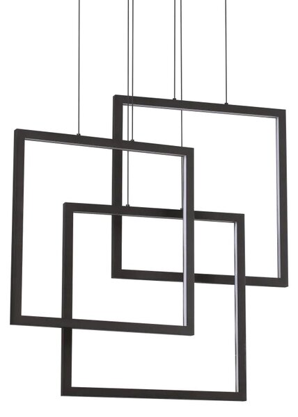 Ideal lux ® Полилей | FRAME SP QUADRATO NERO 3000K | LED 80W | IP20 - 269375