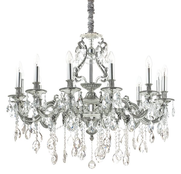 Ideal lux ® Полилей | GIOCONDA SP12 ARGENTO | E14 max 12 x 40W | IP20 - 164953