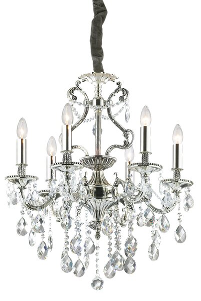Ideal lux ® Полилей | GIOCONDA SP6 ARGENTO | E14 max 6 x 40W | IP20 - 044927