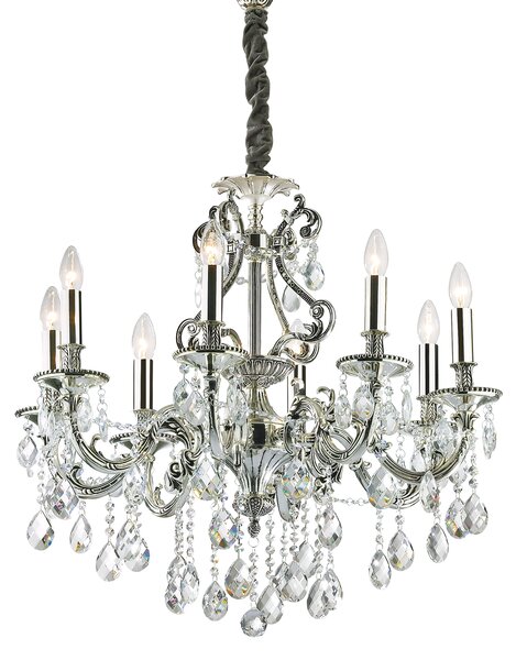Ideal lux ® Полилей | GIOCONDA SP8 ARGENTO | E14 max 8 x 40W | IP20 - 044934