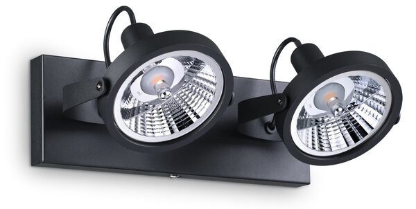 Ideal lux ® Спот | GLIM PL2 NERO | GU10 max 2 x 50W | IP20 - 200248