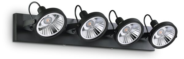 Ideal lux ® Спот | GLIM PL4 NERO | GU10 max 4 x 50W | IP20 - 200255