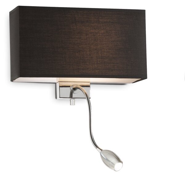 Ideal lux ® Аплик | HOTEL AP2 NERO | E27/LED max 1 x 60W / 1.5W | IP20 - 035956