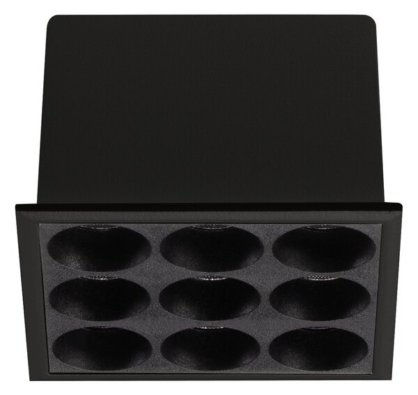Ideal lux ® LED луна | LIKA FI SLIM SQUARE 10W 3000K NERO | 10W | IP20 - 369518