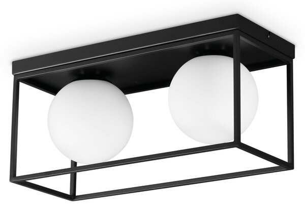 Ideal lux ® Плафон | LINGOTTO PL2 NERO | E14 max 2 x 28W | IP20 - 304137