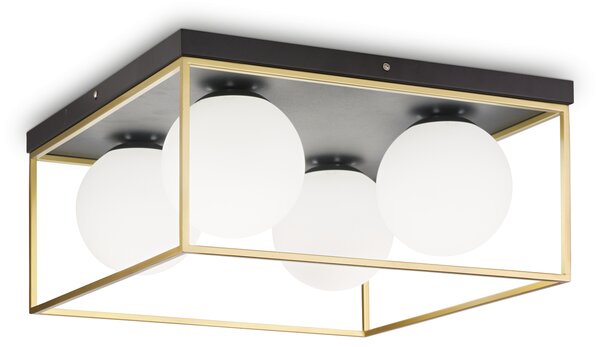 Ideal lux ® Плафон | LINGOTTO PL4 OTTONE | E14 max 4 x 28W | IP20 - 198156
