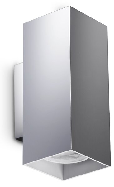 Ideal lux ® Аплик | LOOK AP2 SQUARE D60 H150 CROMO | GU10 max2 x 28W | IP20 - 370255