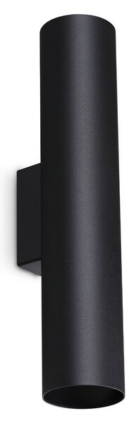 Ideal lux ® Аплик | LOOK AP2 ROUND D60 H300 NERO | GU10 max2 x 28W | IP20 - 370118