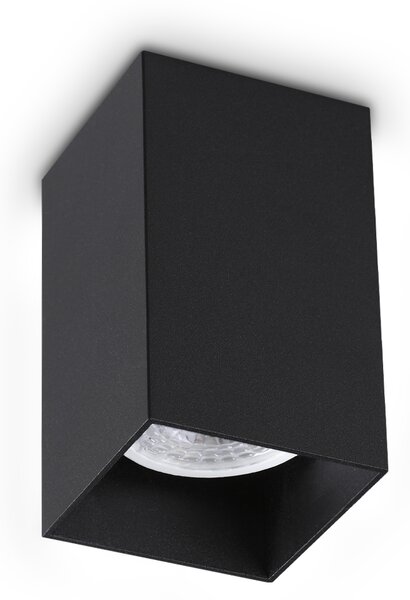 Ideal lux ® Спот | LOOK PL1 SQUARE D60 H100 NERO | GU10 max1 x 28W | IP20 - 353845