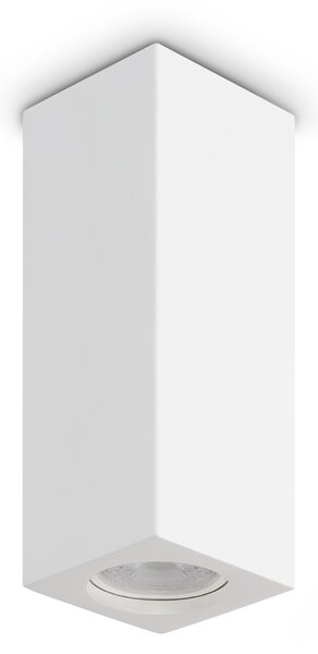 Ideal lux ® Спот | LOOK PL1 SQUARE D70 H200 GESSO | GU10 max1 x 28W | IP20 - 355764