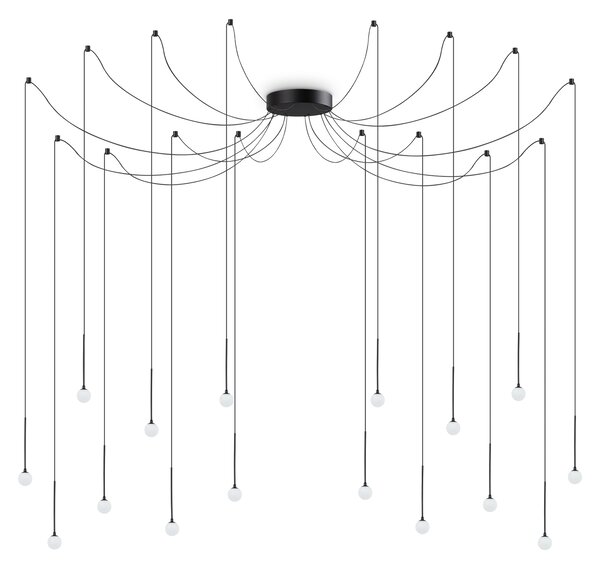 Ideal lux ® Полилей | LUCCIOLA SP16 NERO | LED 16W | IP20 - 284002