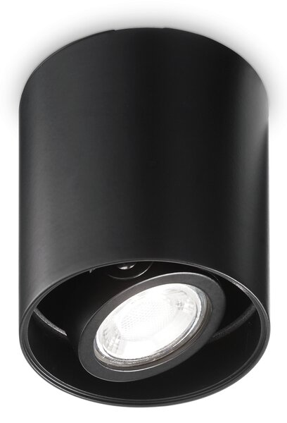 Ideal lux ® Спот | MOOD PL1 D09 ROUND NERO | GU10 max 1 x 28W | IP20 - 243924
