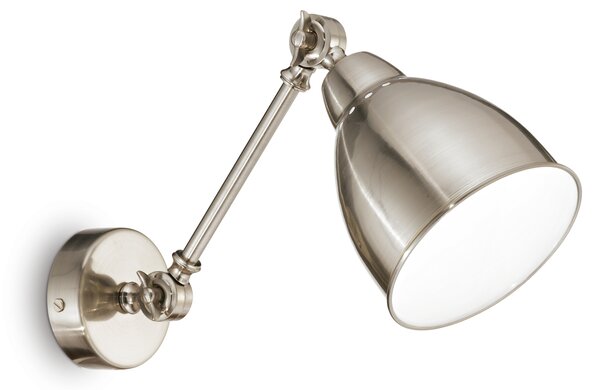 Ideal lux ® Аплик | NEWTON AP1 NICKEL | E27 max 1 x 42W | IP20 - 016399