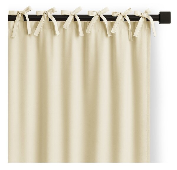 Dimout перде в цвят слонова кост 140x250 cm Carli Tie – Restilo