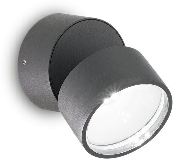 Ideal lux ® Аплик | OMEGA AP ROUND ANTRACITE 3000K | 7W | IP54 - 285450