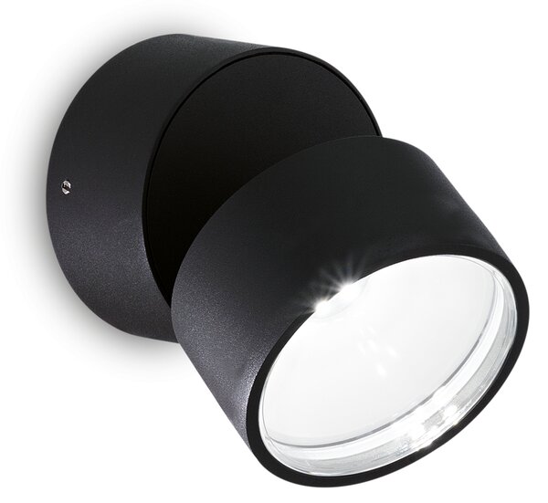 Ideal lux ® Аплик | OMEGA AP ROUND NERO 4000K | 7W | IP54 - 285504