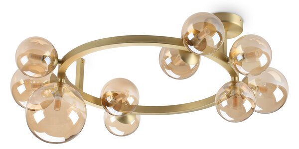 Ideal lux ® Плафон | PERLAGE PL10 AMBRA | G9 max 10 x 15W | IP20 - 327808