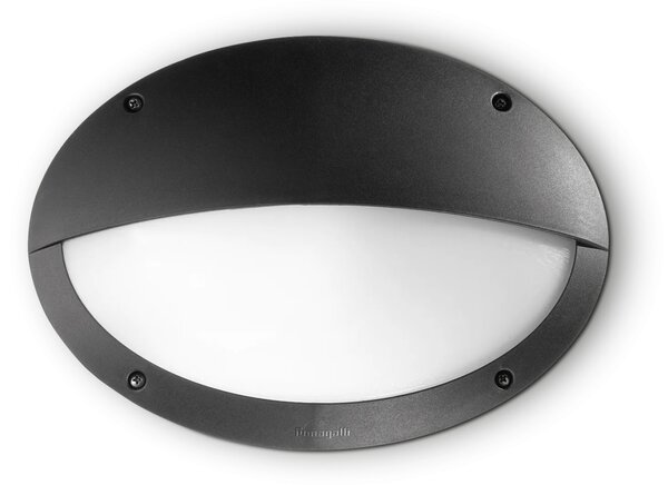 Ideal lux ® Аплик | POLAR-2 AP1 OVAL NERO | E27 max 1 x 23W | IP66 - 096728