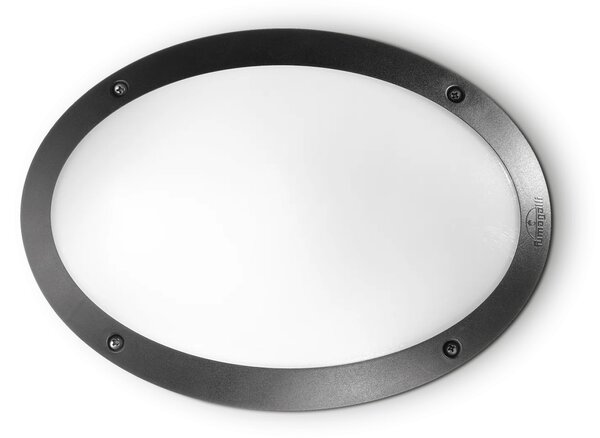 Ideal lux ® Аплик | POLAR-1 AP1 OVAL NERO | E27 max 1 x 23W | IP66 - 096704