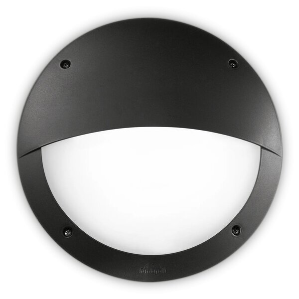 Ideal lux ® Аплик | POLAR-2 AP1 ROUND NERO | E27 max 1 x 23W | IP66 - 096698