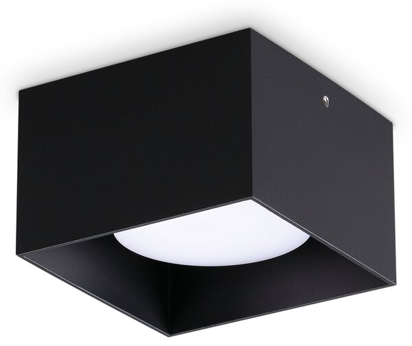 Ideal lux ® Плафон | SPIKE PL1 SQUARE NERO | GX53 max 1 x 15W | IP20 - 317496