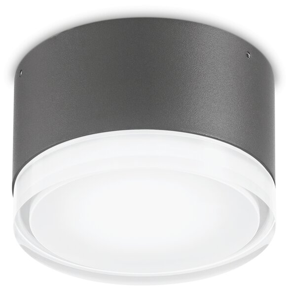 Ideal lux ® Плафон | URANO PL1 SMALL ANTRACITE | GX53 max 1 x 15W | IP44 - 168111