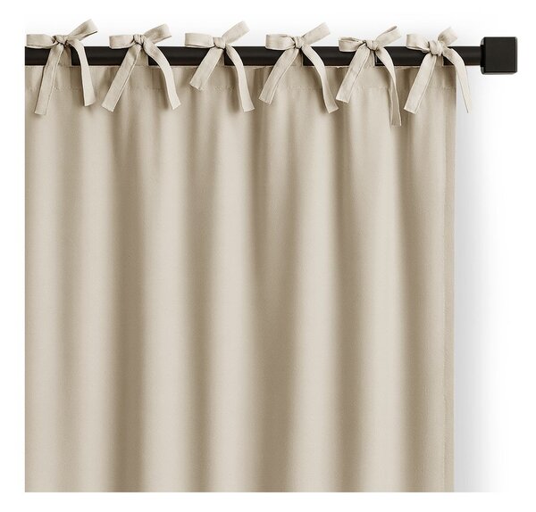 Кремаво затъмняващо перде 140x250 cm Carli Tie – Restilo