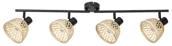 Rabalux Rattan Спот осветление IP20 E14 4x MAX 15W 3136