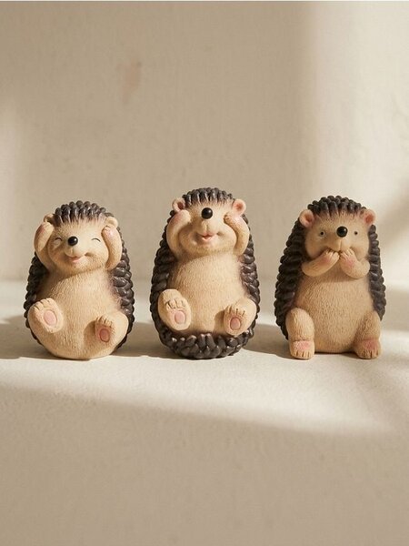Sinsay - Комплект декоративни фигурки таралежи 3 pack - многоцветен