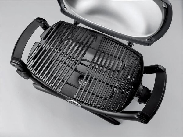 Електрическо барбекю Weber Q1400 WB 52020079, 2200 W, 43x32 cm, Капак и корпус от лят алуминий, Подвижна тава за мазнини, Тъмносив