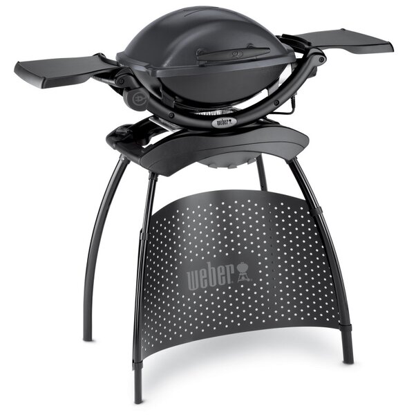 Електрическо барбекю Weber Q2400 WB 55020879, 2200 W, 55x39 cm, Капак и корпус от лят алуминий, Подвижна тава за мазнини, Тъмносив