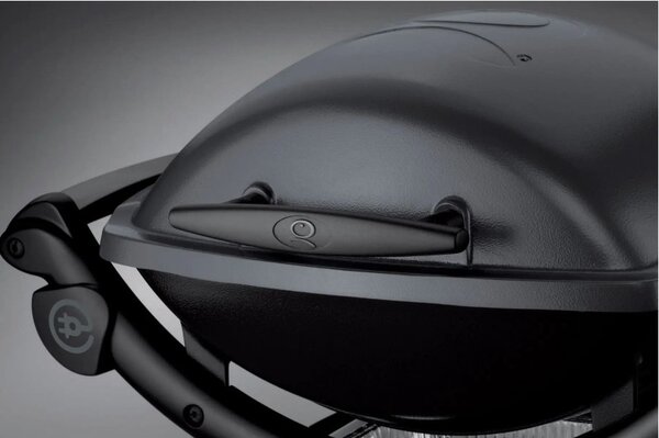 Електрическо барбекю Weber Q1400 WB 52020079, 2200 W, 43x32 cm, Капак и корпус от лят алуминий, Подвижна тава за мазнини, Тъмносив