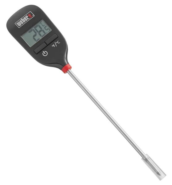 Дигитален термометър за храна Weber WB 6750, Моментално отчитане, Целзий, Фаренхайт, Инокс/черен