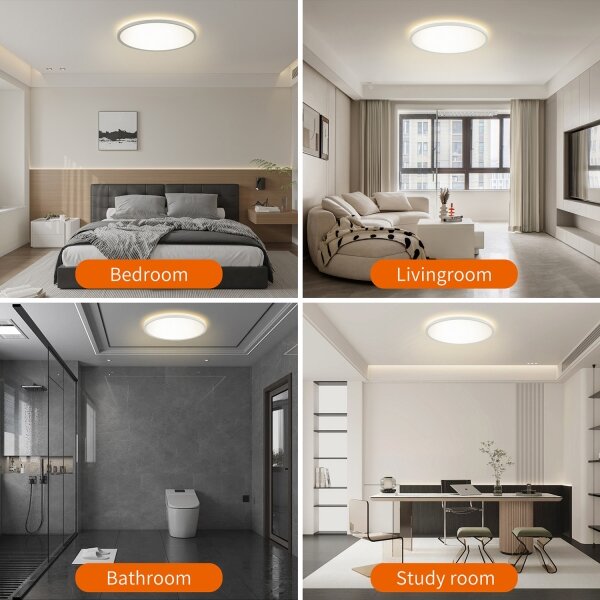 Brilagi - LED RGB димируемо осветително тяло ултра тънко LED/18W/230V Ø 30 см бяло + дистанционно управление