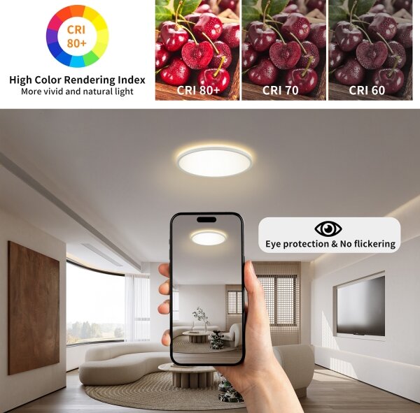 Brilagi - LED Лампа за баня ULTRA SLIM LED/12W/230V Ø 22,5 см бял IP54