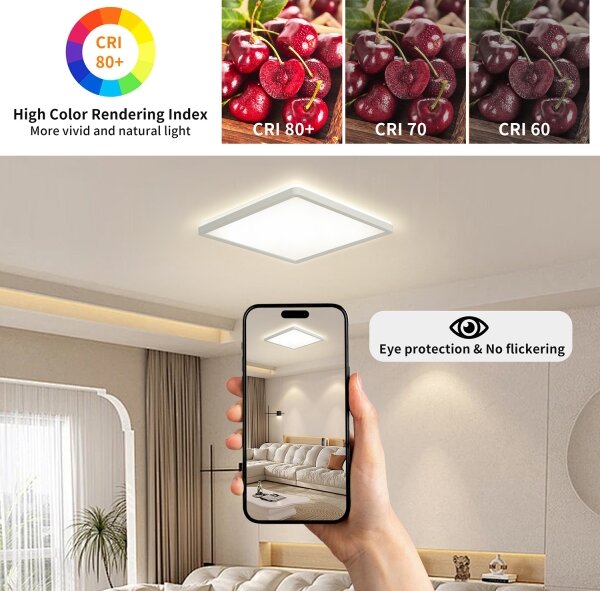 Brilagi - LED Лампа за баня ULTRA SLIM LED/18W/230V 30x30 см бял IP54