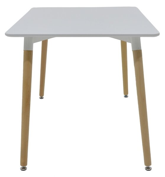 Set masa si scaune dining, 5 buc, Julita Natali, Gri, 120x80x76 cm