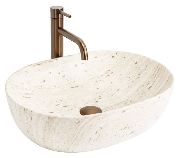 Умивалник за плот Rea Amelia Travertine Classic 48