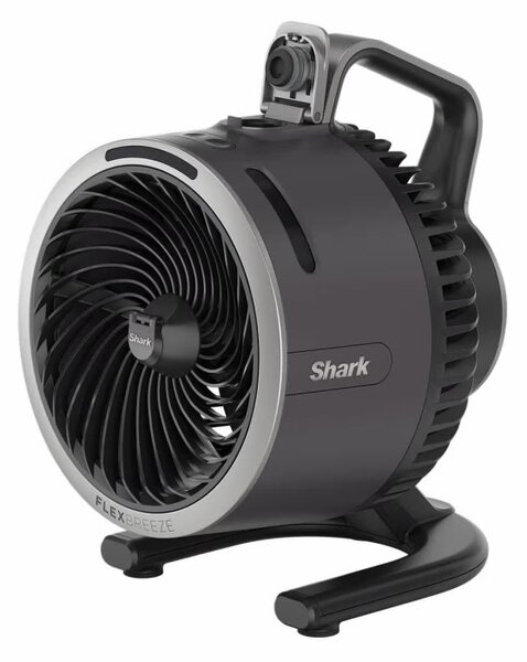 Вентилатор Shark FlexBreeze HydroGo FA050EU, 36W, 5 скорости + 2 режима, Регулируем наклон до 45 градуса, Автономия 12 часа, IPX5, Черен/Сребрист