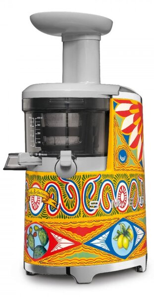 Сокоизстисквачка Smeg Dolce & Gabbana SJF01DGEU, 150W, 500 мл, Обратно въртене, Контейнер за отпадъци 1.6 л, Многоцветен