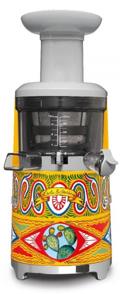 Сокоизстисквачка Smeg Dolce & Gabbana SJF01DGEU, 150W, 500 мл, Обратно въртене, Контейнер за отпадъци 1.6 л, Многоцветен