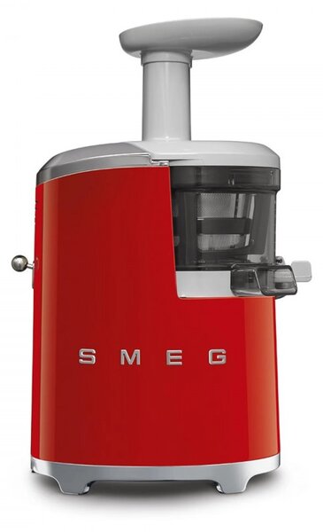 Сокоизстисквачка Smeg SJF01RDEU, 150W, 500 мл, Обратно въртене, Контейнер за отпадъци 1.6 л, Червен
