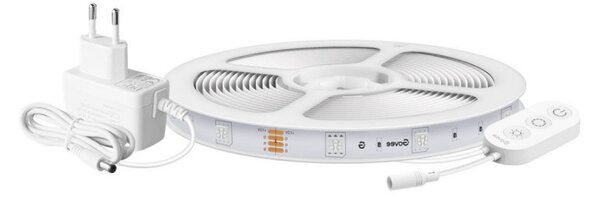 Комплект Smart LED лента Govee H615A3A3, 5 m, Wi-Fi, Bluetooth, Музикална синхронизация, Самозалепваща, Бял