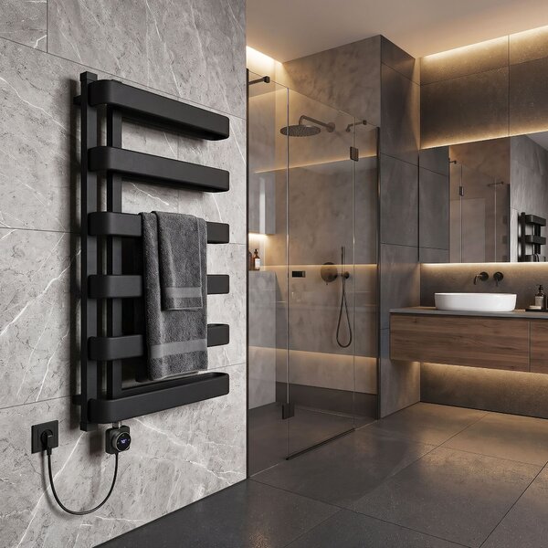 Електрически радиатор Rea Artas 90x50 см Черен