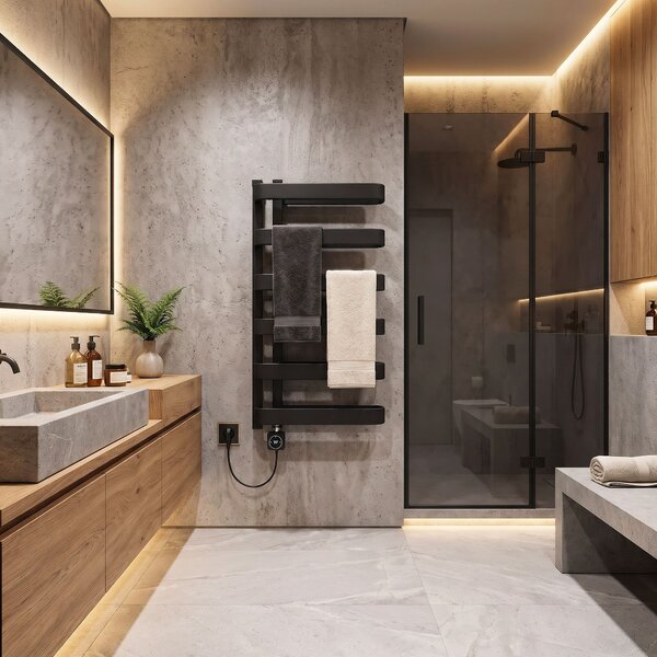 Електрически радиатор Rea Artas 90x50 см Черен
