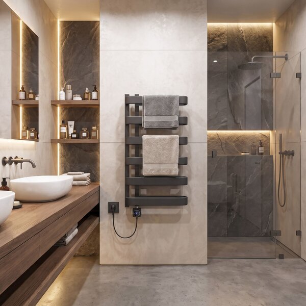 Електрически радиатор Rea Artas 90x50 см Сив