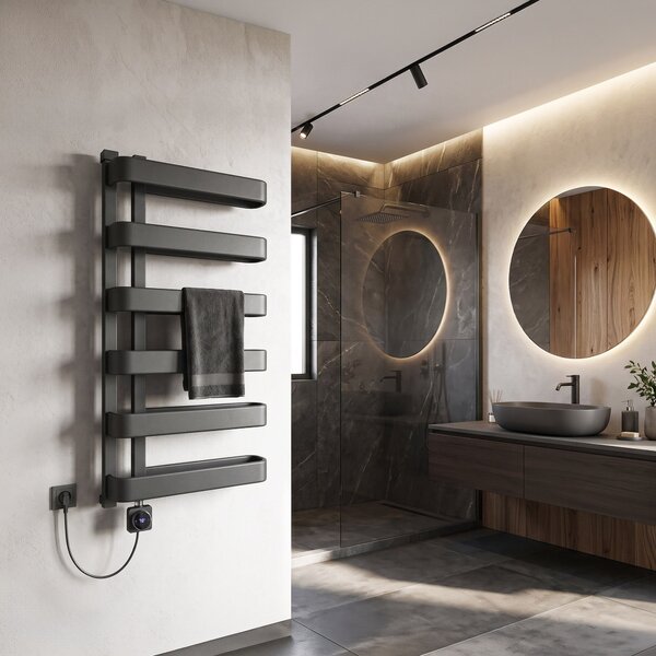 Електрически радиатор Rea Artas 90x50 см Сив