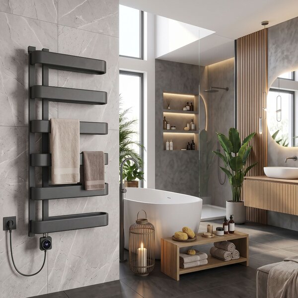 Електрически радиатор Rea Artas 90x50 см Сив