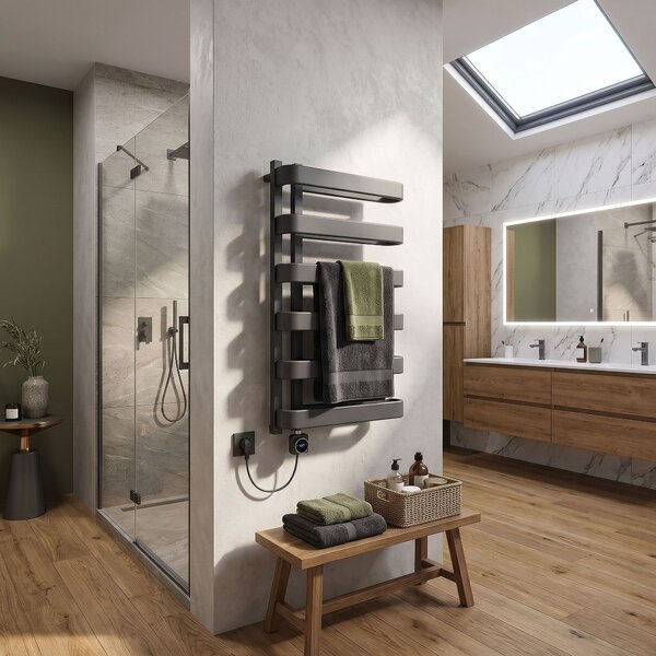 Електрически радиатор Rea Artas 90x50 см Сив