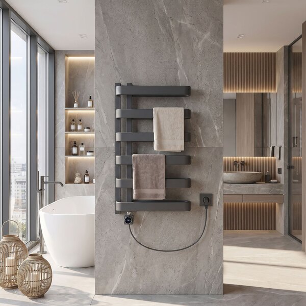 Електрически радиатор Rea Artas 90x50 см Сив